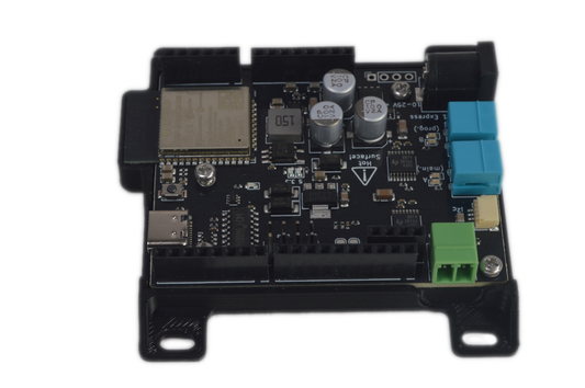 DCC-EX CSB1 command station showing connections and terminal outputs for model railway setup