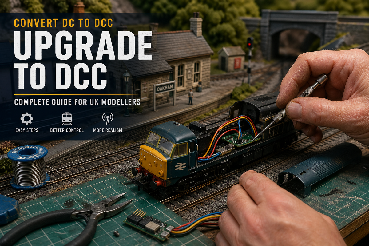 Converting a DC model railway locomotive to DCC with decoder installation and wiring upgrade