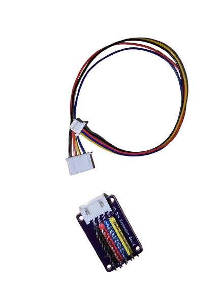 Qwiic to JST I2C adapter cable and DCC-EX CSB1 8-way I2C expansion board for model railway automation